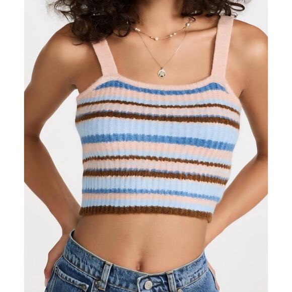 English Factory striped knit tank top crop top size Medium. - Picture 1 of 8